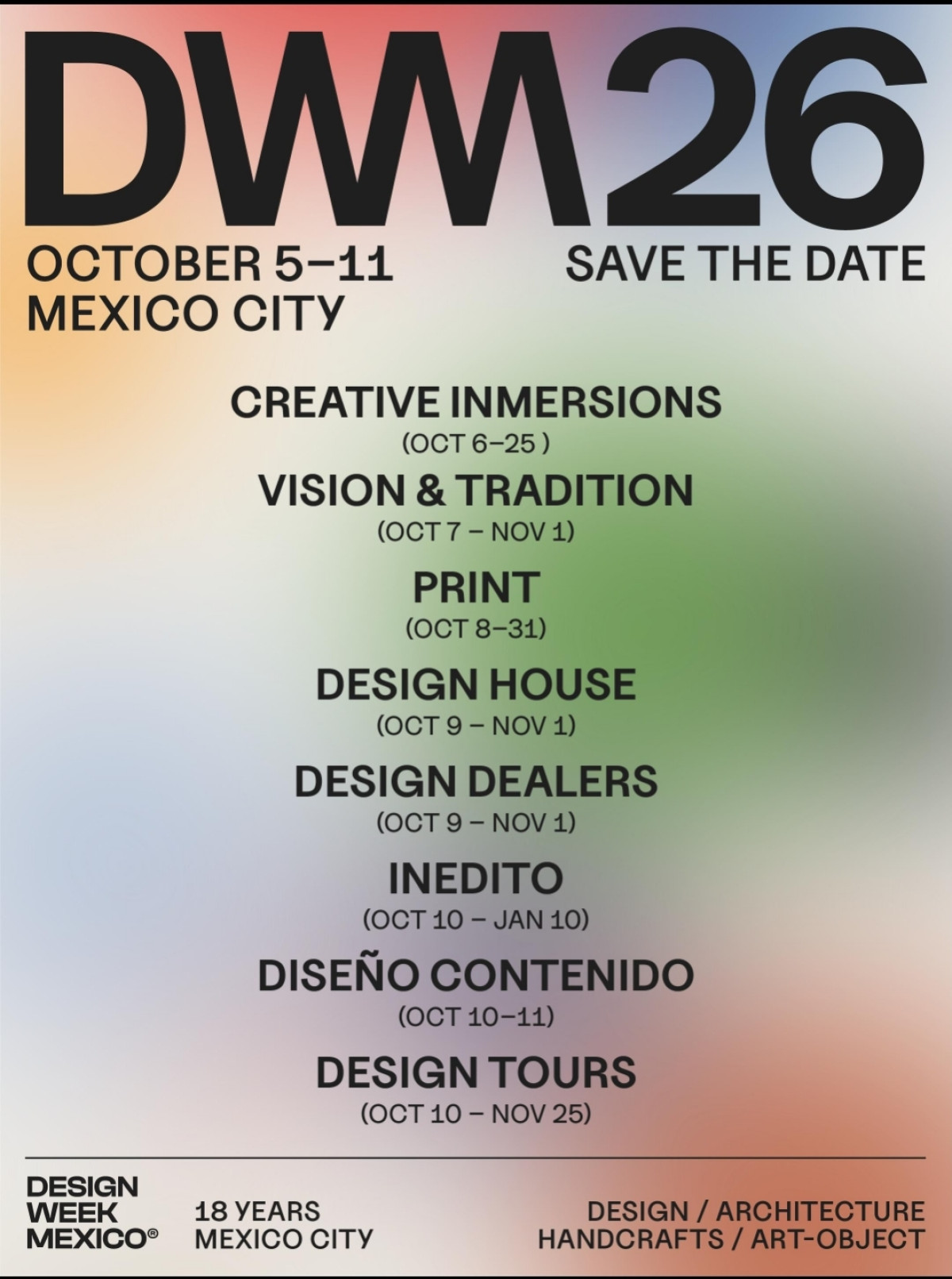 Design Week Mexico 2026: la Ciudad de México se convierte en un gran circuito de diseño