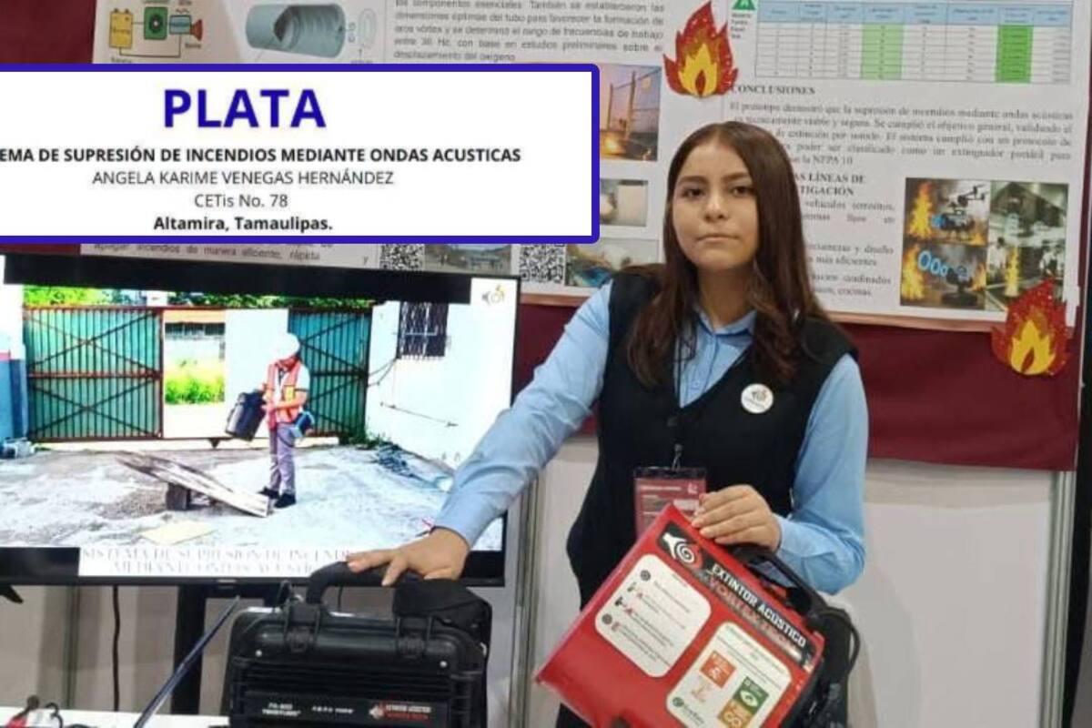 Vortex Tech: la estudiante mexicana que desarrolló un extintor capaz de apagar fuego con sonido
